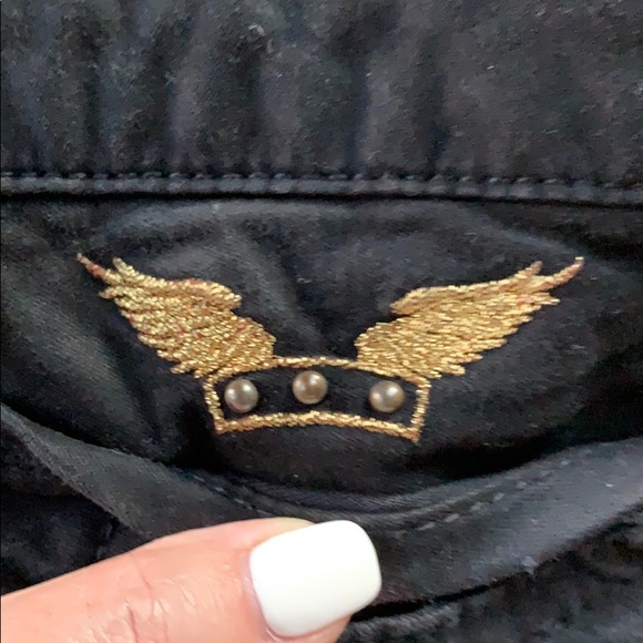 Robin’s Angel Wings Straight Leg Stretch Jeans - Picture 2 of 8